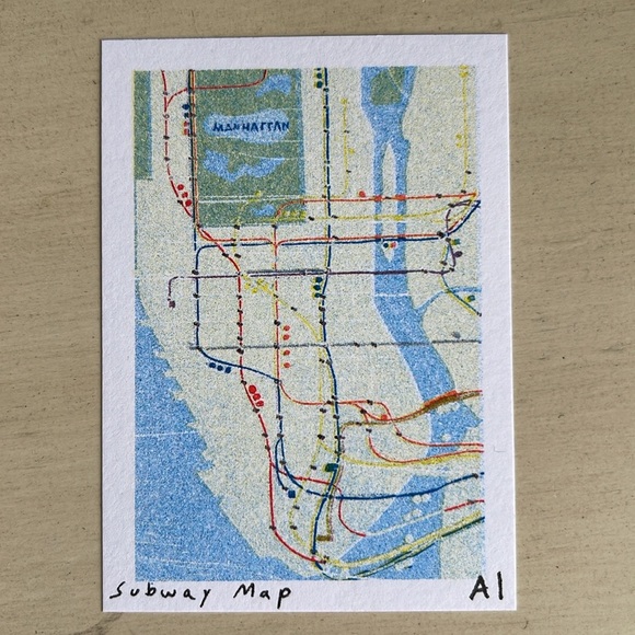 ANASTASIA INCIARDI Other - ANASTASIA INCIARDI Subway Map Mini Print
